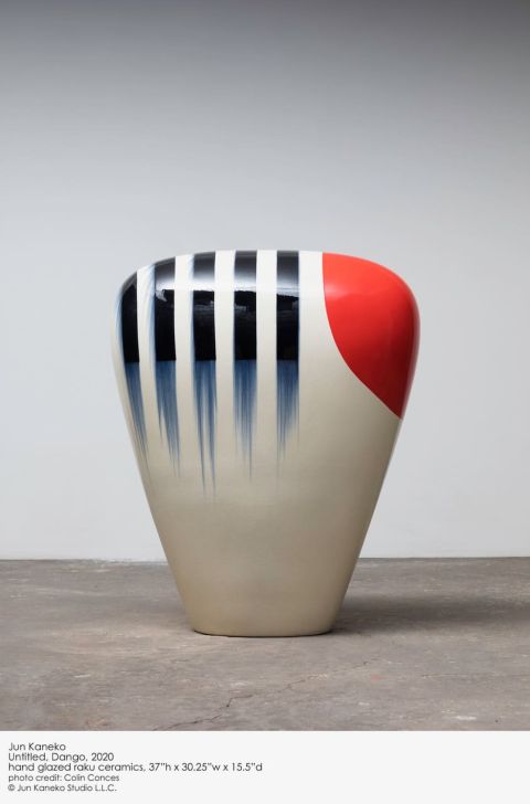 Cb25 Sorry We Are Closed Jun Kaneko Untitled Dango 2020 Hand Glazed Raku Ceramics 37hx3025wx15 5d Credit Colin Conces