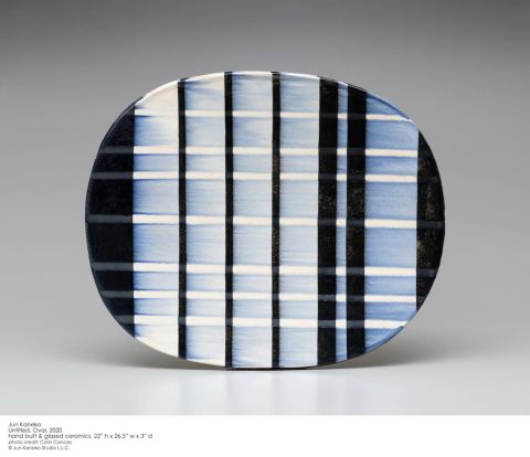 Cb25 Sorry We Are Closed Jun Kaneko Untitled Oval 2020 Hand Built Et Glazed Ceramics 22hx26 5wx3d Credit Colin Conces