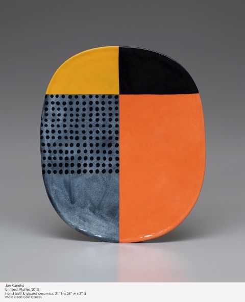 Cb25 Sorry We Are Closed Jun Kaneko Untitled Platter 2013 Hand Built Et Glazed Ceramics 21hx26wx3d Credit Colin Conces