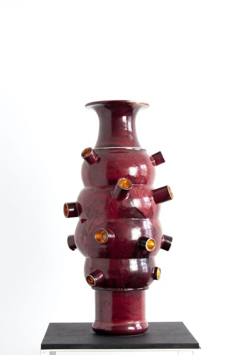 Cb26 Koppe Contemporary Objects Michael Geertsen 5 Red With Gold Lille