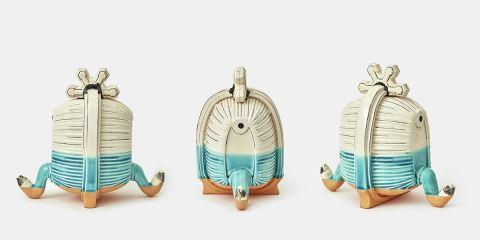 Cb26 Ponce Y Robles Y Jorge Lopez Galerias Patricia Camet Queen Lucy Ceramica Esmaltada Con Engobe Brunido 26x30 5x18cm