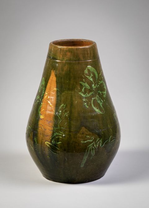 Cb25 Lancz Gallery Arthur Craco Grand Vase Decor Fleur Et Flamme Gres Emaille H40 5cm Circa 1896 Credits Vincent Everarts