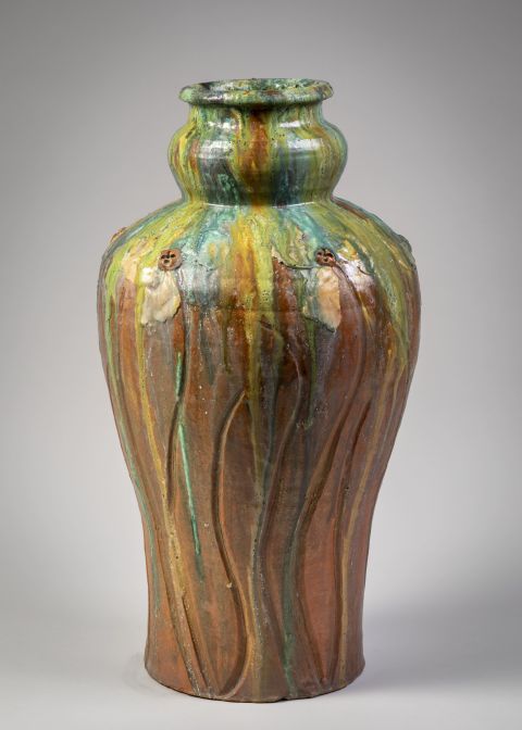 Cb25 Lancz Gallery Arthur Craco Vase Piriforme Gres Emaille H53cm Circa 1898 Credits Vincent Everarts