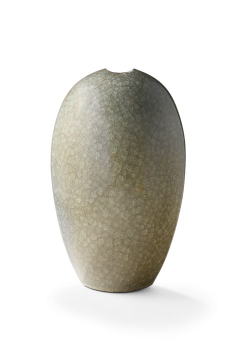 Cb26 The Delville Collection Minegishi Seiko Brown Rice Colored Celadon Glazed Stoneware 18x128x294cm 2020 Signed Tomobako