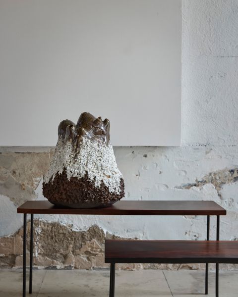 Cb26 Brazil Modernist Luiza And Nicole Toldi Erosao 3 2024 Signed And Dated On The Base Unique Piece Porcelain And Organic Materials 40x25x20cm2