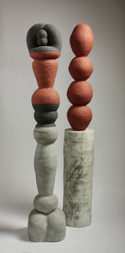 Indian Columns Terre Cuite 145 X 28 X 25 Cm Chaque 2021