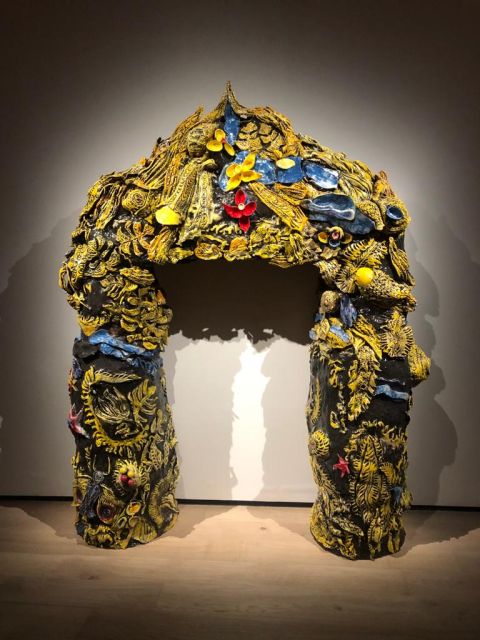 Cb26 School Gallery Bachelotcaron La Cheminee Lurcat 2023 Ceramique Terre Cuite Emaillee H95x45cm Credits Bachelotcaron Courtesy Galerie Olivier Castaing Team School Gallery