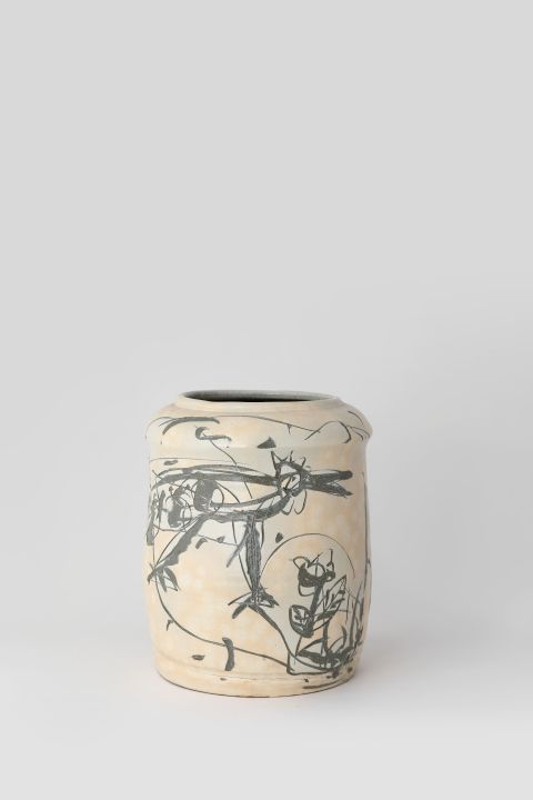 Cb25 Han Collection Shin Sang Ho Jar Dream Series 1992 Buncheong Stoneware White Slip 44x28cm Image Courtesy Of Ye Studio 1