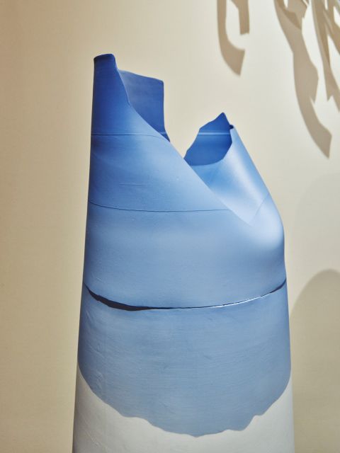 Vases with blue flaps #1,2,3 2019, Piet Stockmans, PAD Paris