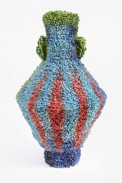 Obelisque 2024gres Teint Et Emaille 37x37x59cm Rejean Peytavin