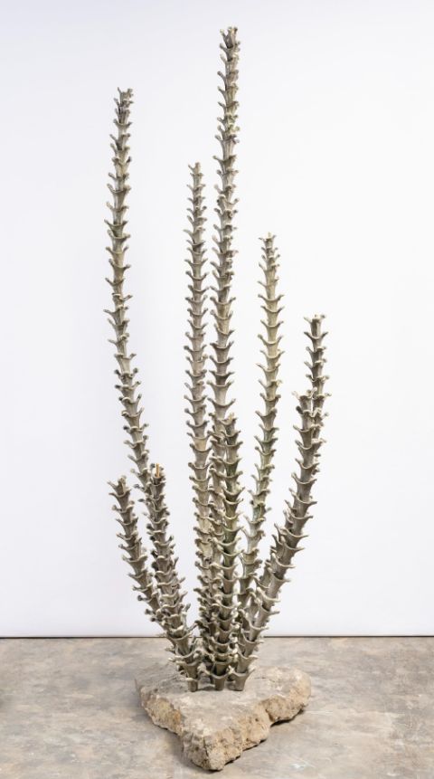 Cb26 Ponce Y Robles Y Jorge Lopez Galerias Chiqui Garcia Planta Roca Degranito Seleccionada Varilla De Bronce Y Ceramica De Gres Modelda A Mano Cocida A1250c 211x72x74cm 2012 2024